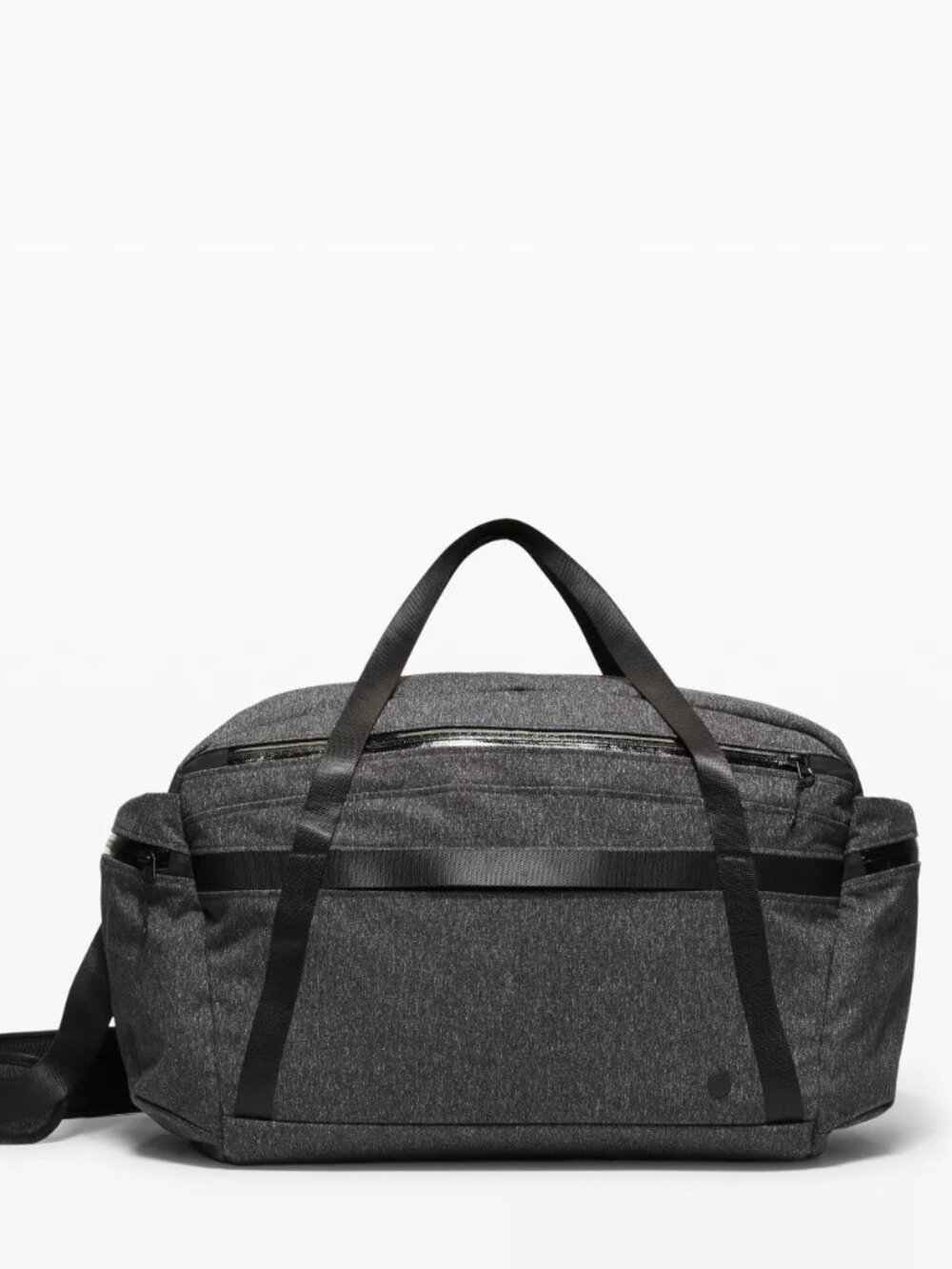 NWT Lululemon Core Duffle Bag 2.0 38L Heathered Black Gym Travel Weekender